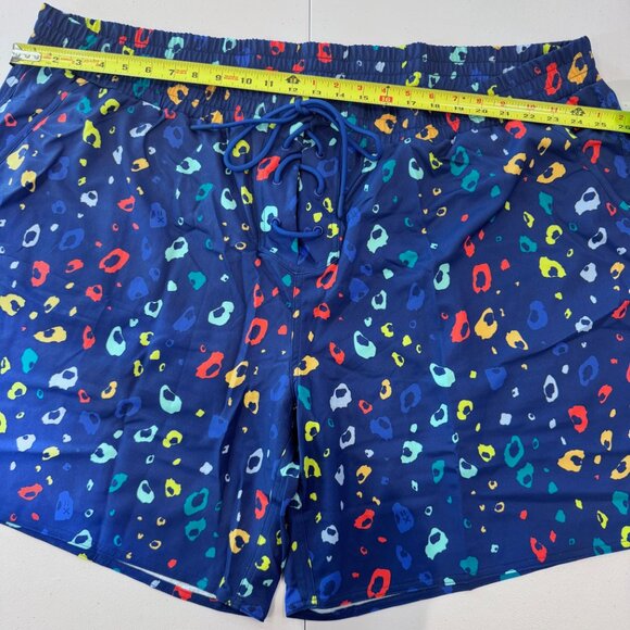 NWT - TomboyX 7" Swim Board Short - Navy Poppin' Bubbles Pattern, 5x - Picture 6 of 10